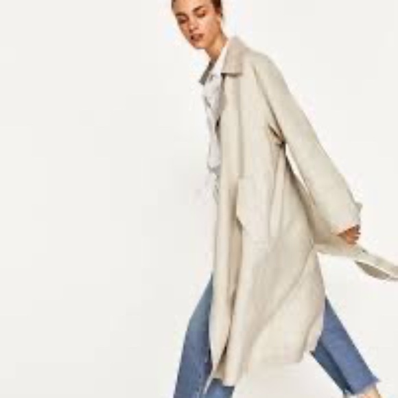 Zara Lightweight Trench Shirt Jacket - Picture 1 of 7